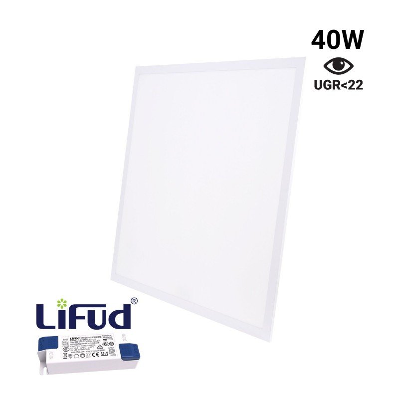 Panneau LED encastré Backlit 60x60cm - 40W - 4800lm - Driver LIFUD - UGR22