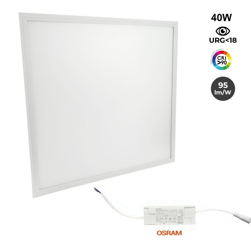Panneau LED 60x60 cm Driver OSRAM - 40W - UGR18 - IRC 90