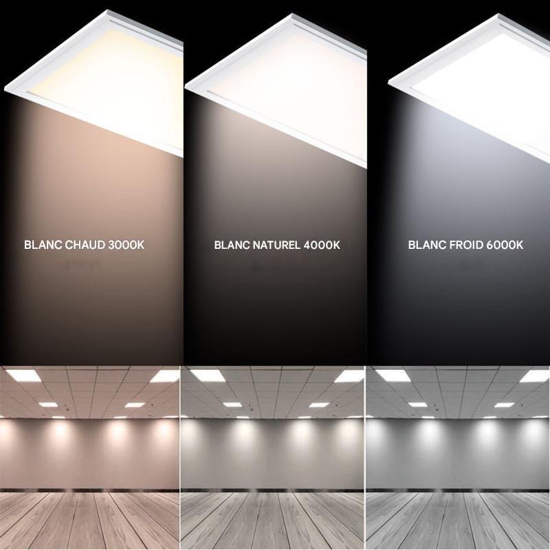 Panneau LED 120x60 cm en saillie extra-plat - Driver Philips - 72W - UGR19 - Avec KIT de montage