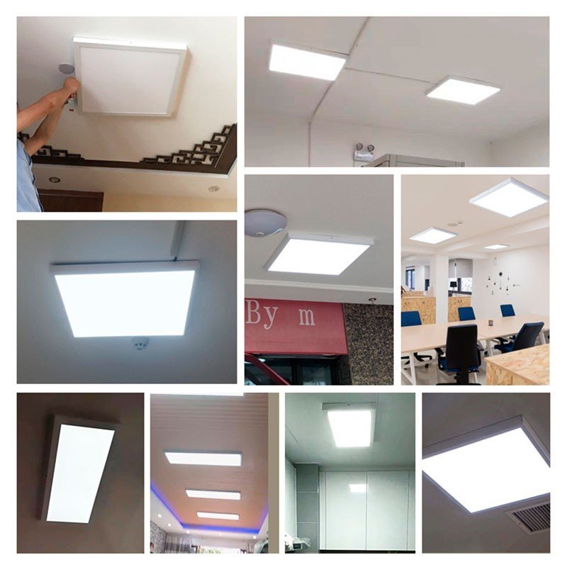 Panneau LED 60x60 cm en saillie extra-plat - Driver OSRAM - 40W - UGR18 - IRC90 - Avec KIT de montage