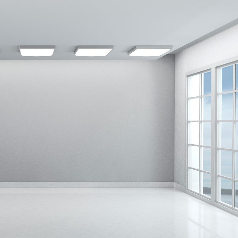 Panneau LED 60x60 cm en saillie extra-plat - Driver OSRAM - 40W - UGR18 - IRC90 - Avec KIT de montage