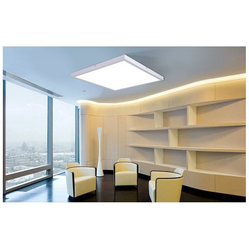 Panneau LED 60x60 cm en saillie extra-plat - Driver OSRAM - 40W - UGR18 - IRC90 - Avec KIT de montage