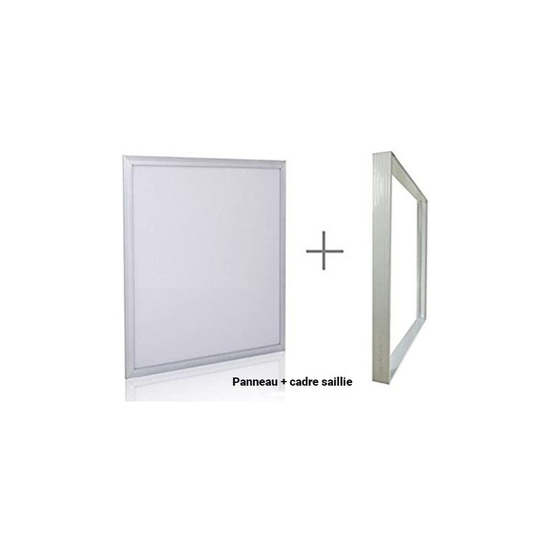 Panneau LED 60x60 cm en saillie extra-plat - Driver OSRAM - 40W - UGR18 - IRC90 - Avec KIT de montage