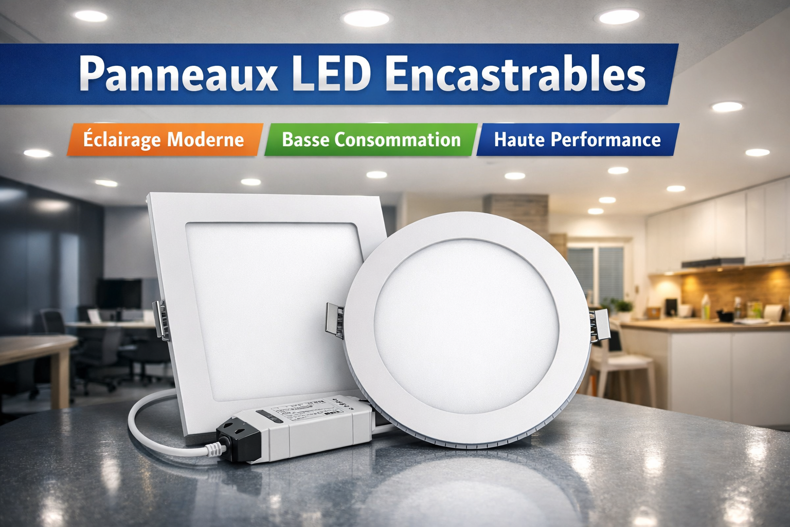 Panneaux LED encastrables : le guide complet pour un éclairage moderne, économique et performant