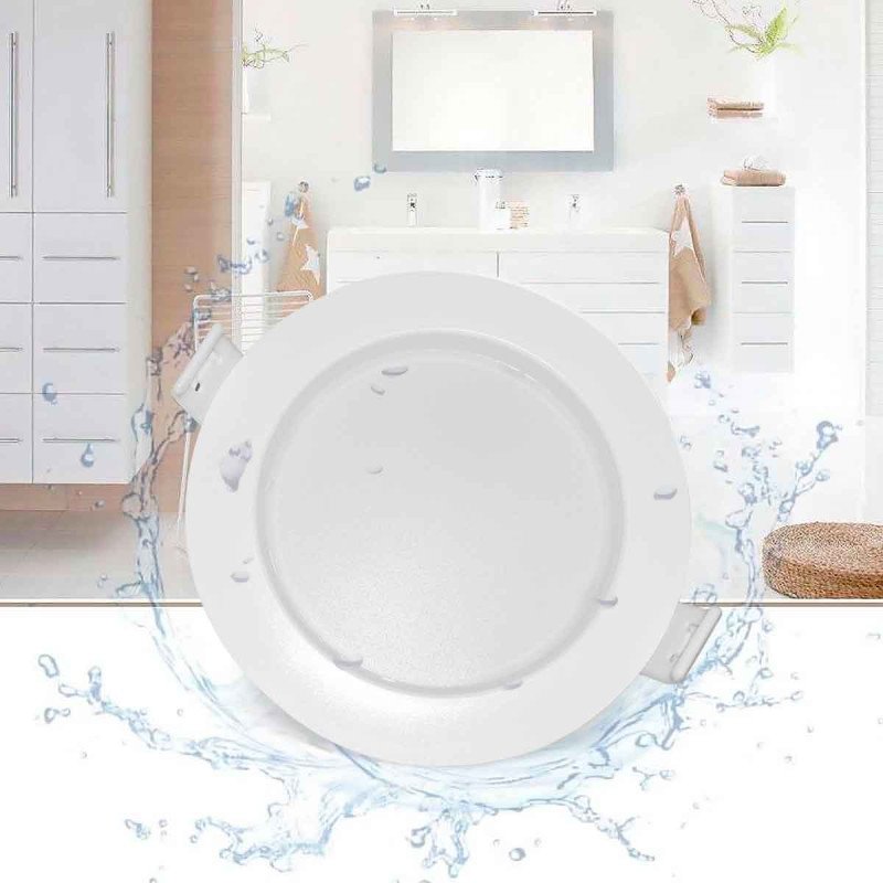 Spot LED encastrable rond étanche - IP65 - 8W - Coupe Ø 80-95mm