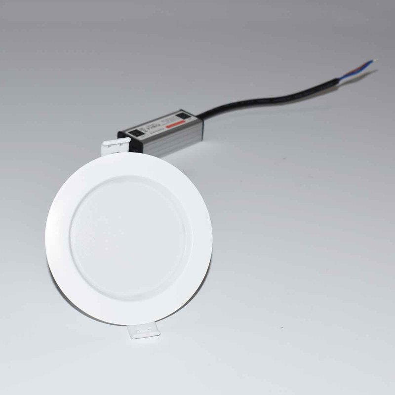 Spot LED encastrable rond étanche - IP65 - 8W - Coupe Ø 80-95mm