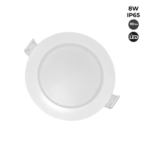 Spot LED encastrable rond étanche – IP65 – 8W – Coupe Ø 80-95mm