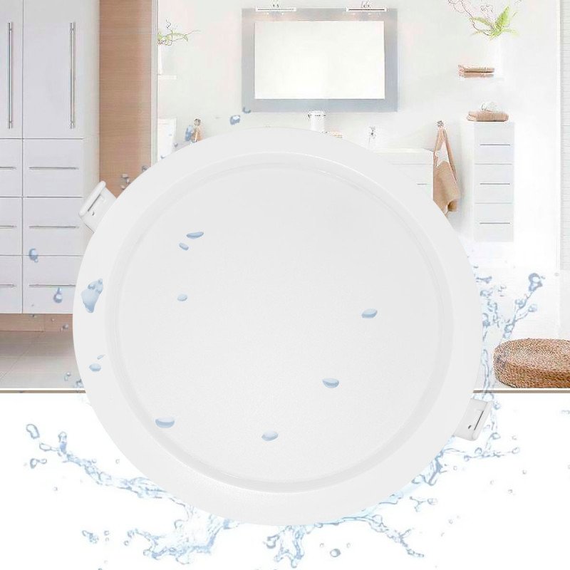 Spot LED encastrable rond étanche - IP65 - 15W - Coupe Ø 145-160mm