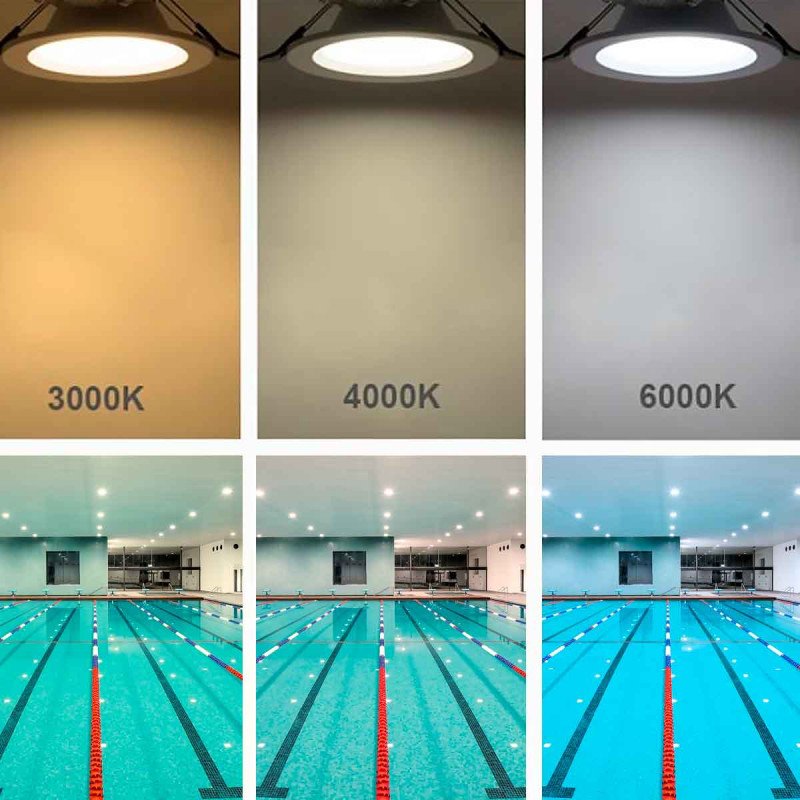 Spot LED encastrable rond étanche - IP65 - 15W - Coupe Ø 145-160mm