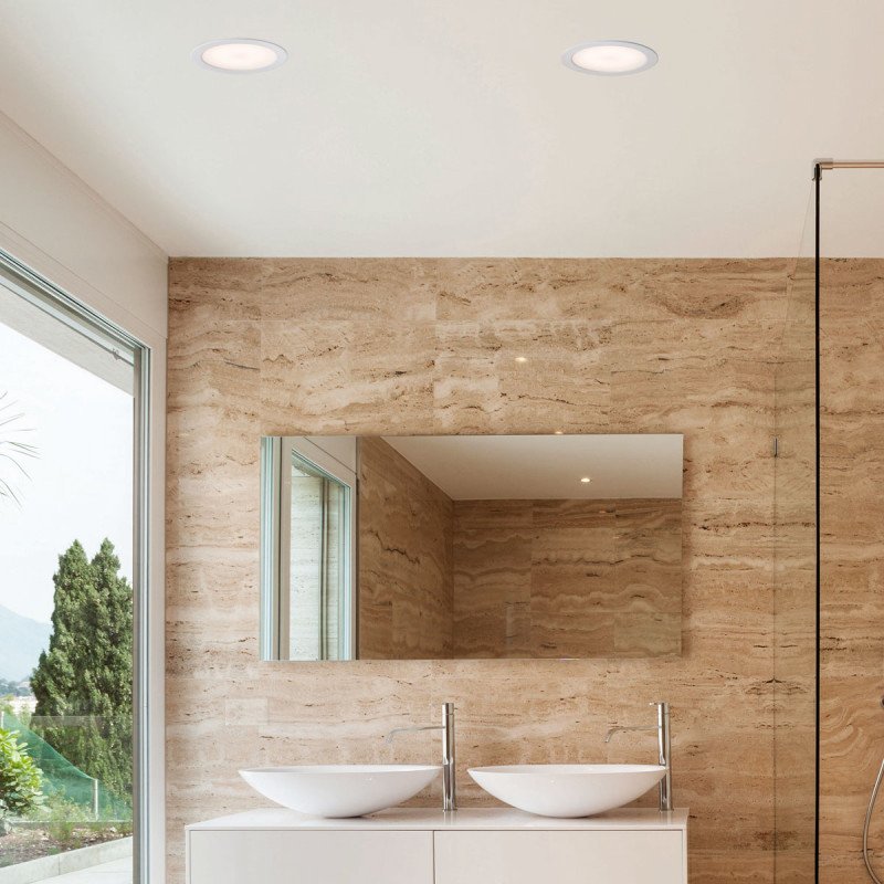 Spot LED encastrable rond étanche - IP65 - 15W - Coupe Ø 145-160mm