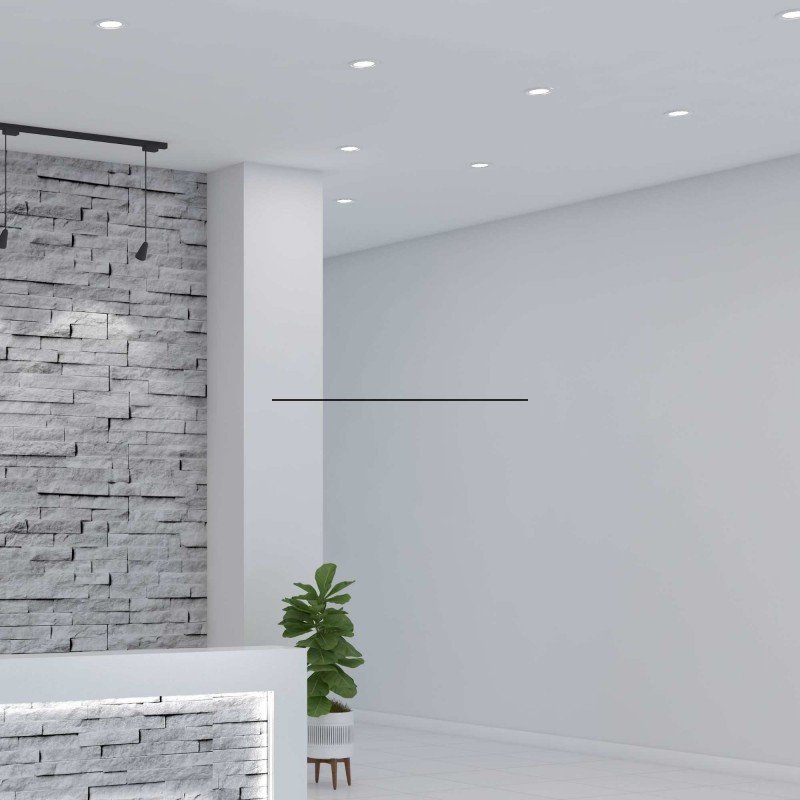 Spot Downlight LED rond 8W - Diamètre de coupe ajustable : Ø 50-90mm