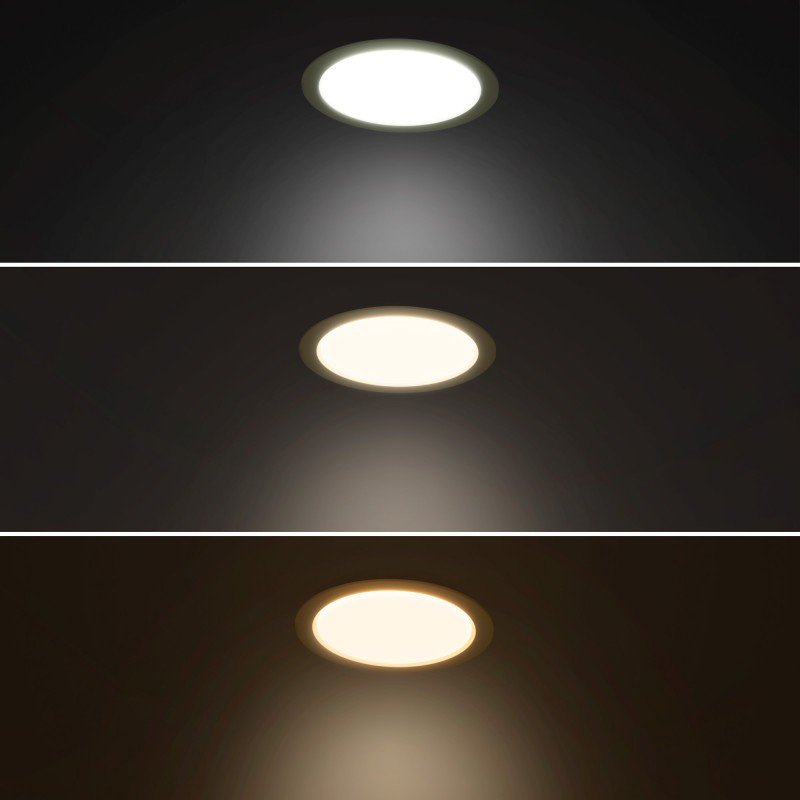 Spot LED Downlight PRO 12W - CCT lumière réglable de 3000K à 6000K - 148lm/W - IP54 - UGR19 - Coupe ø120mm