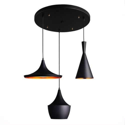 Suspension scandinave métal 3 lampes Trippel Élégante