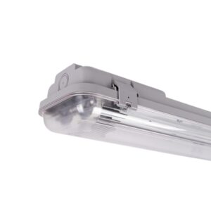 Boîtier étanche pour 2 tubes LED 60cm – IP65 – Résistant – Usage extérieur