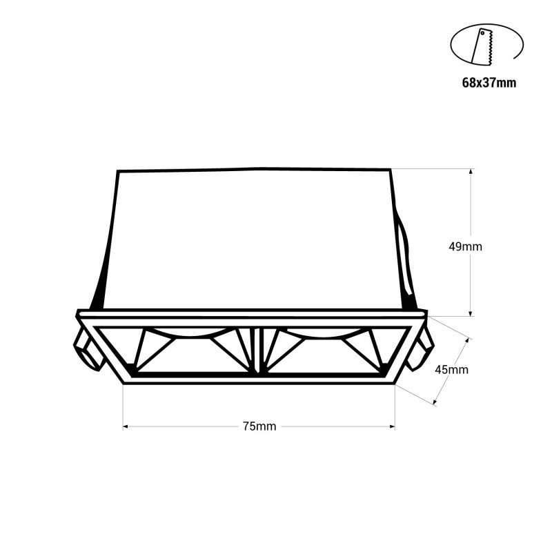 Spot LED encastrable 4W – UGR18 – IRC90