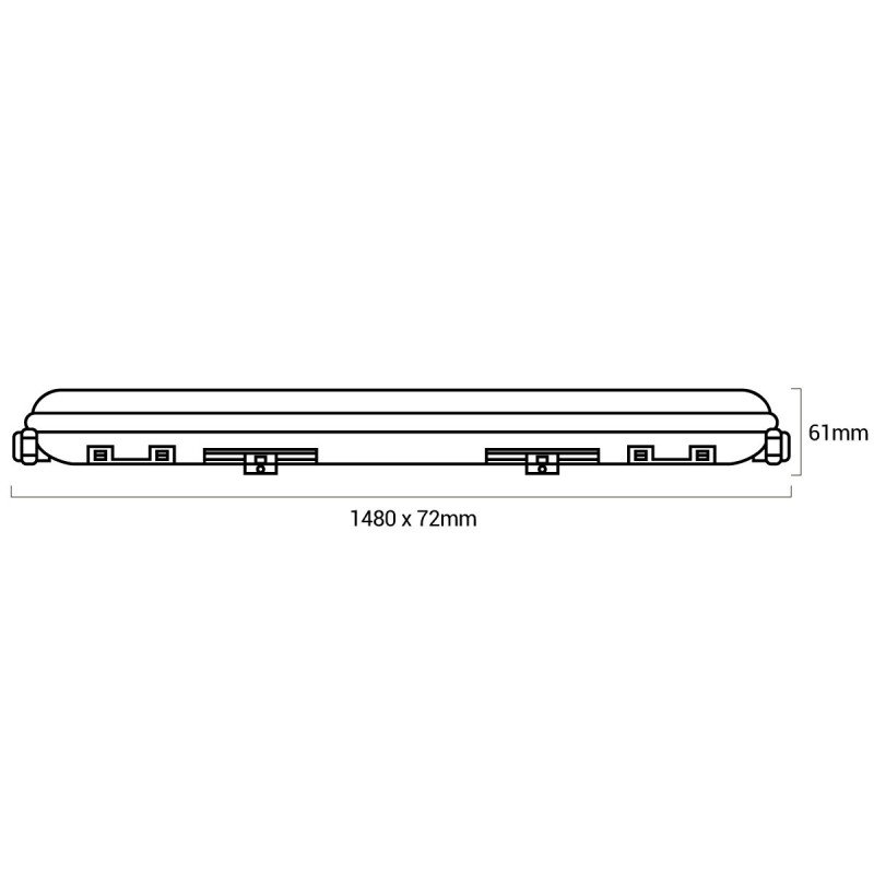 Réglette LED étanche 150cm – 56W Haute Performance – Capteur de Mouvement