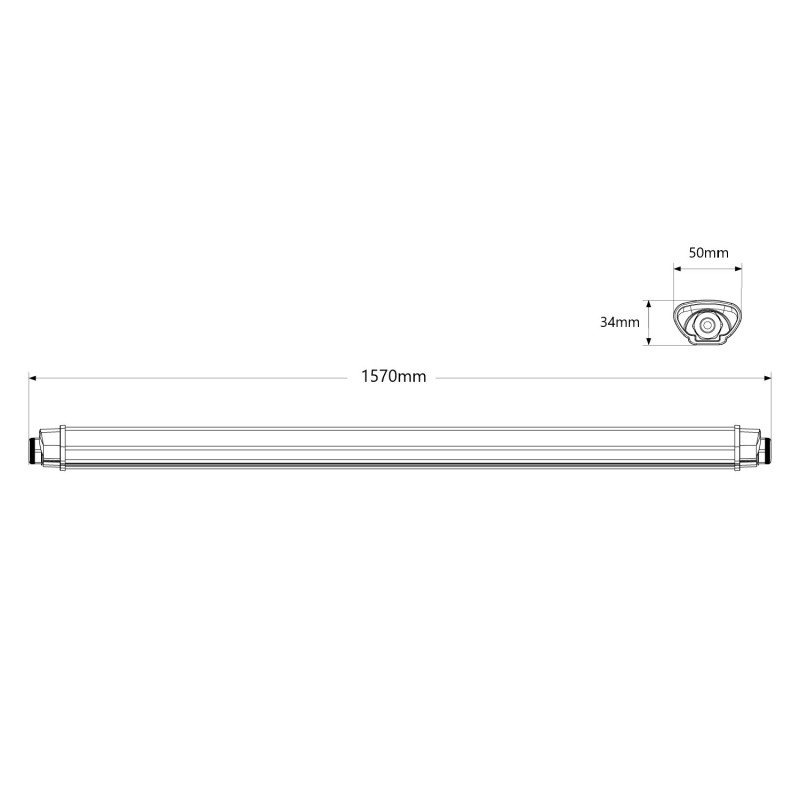 Réglette LED étanche 150cm 45W – Puissant – IP65