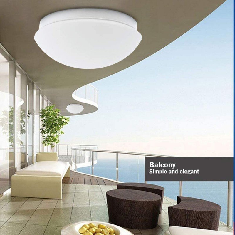 Plafonnier E27 avec capteur de mouvement IP44 Ultra Pratique