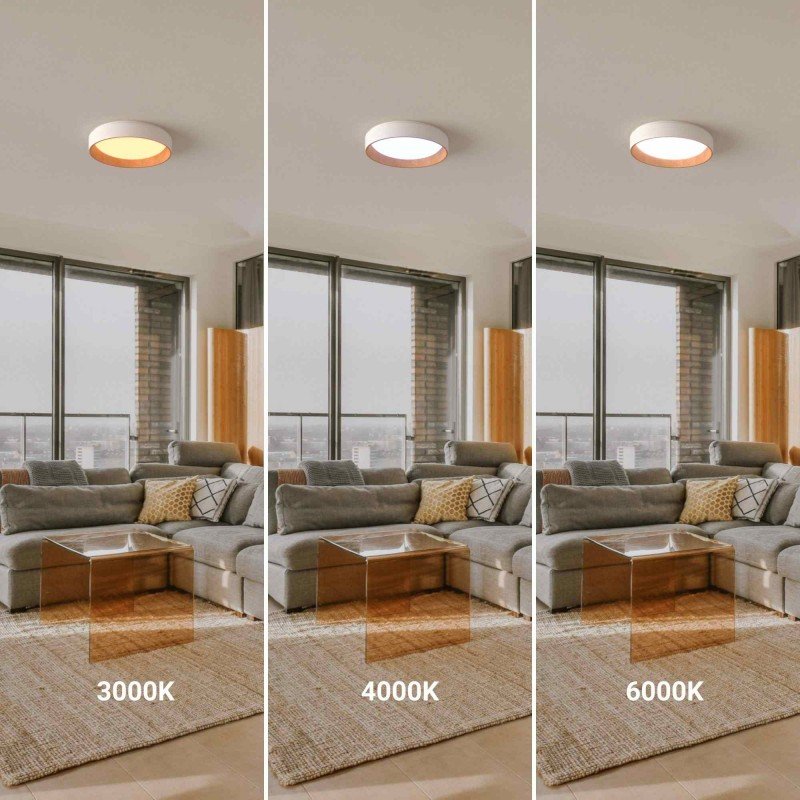 Plafonnier LED Ø40cm 24W – Certifié CCT – Ambiance bois 3 Plafonnier LED Ø40cm 24W – Certifié CCT – Ambiance bois-ts1