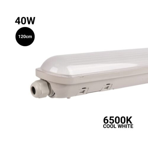 Réglette LED étanche 120cm 40W – Puissant – IP65 – Blanc froid 6500K