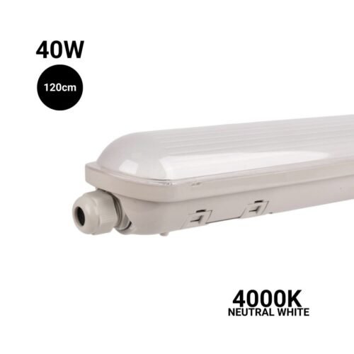 Réglette LED étanche 120cm 40W – Puissant – IP65 – Blanc neutre 4000K