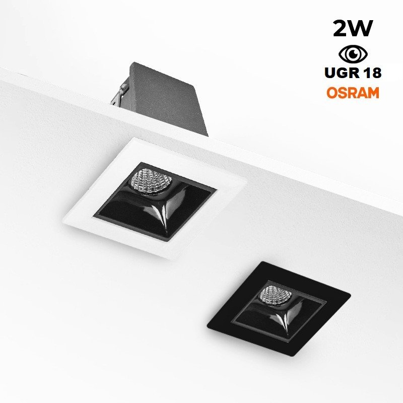 Spot LED encastrable 2W – Ultra IRC90 – Éclairage précis
