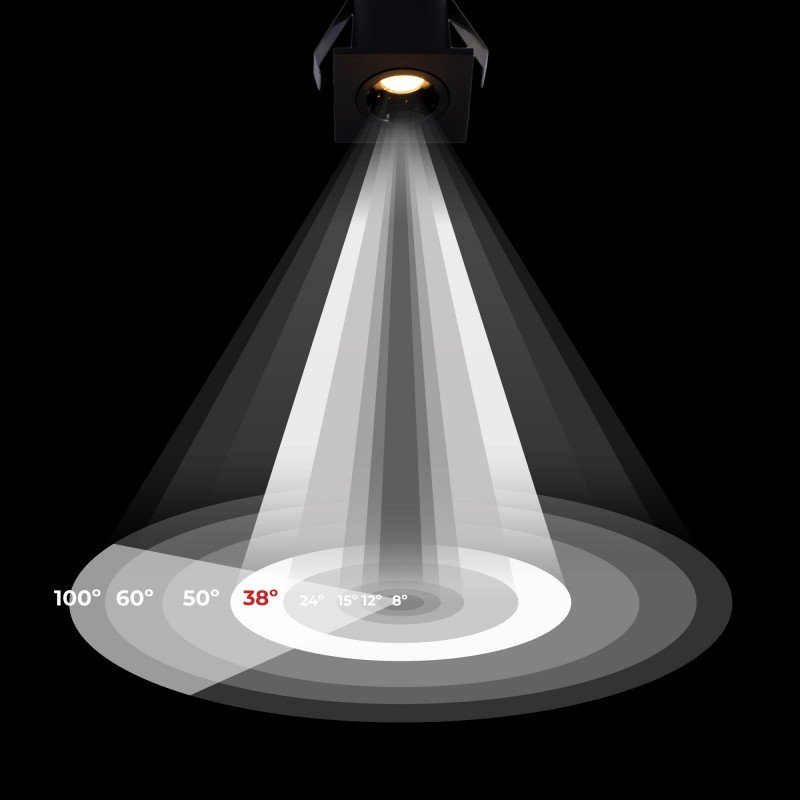 Spot LED encastrable carré 2W – UGR18 – Noir 5 Spot LED encastrable carré 2W – UGR18 – Noir