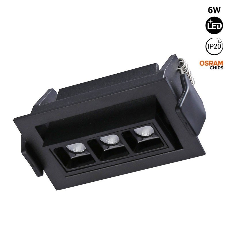 Spot LED encastrable linéaire 6W - Orientable - UGR18 - IRC90 - 2800K 1 Spot LED encastrable linéaire 6W - Orientable - UGR18 - IRC90 - 2800K