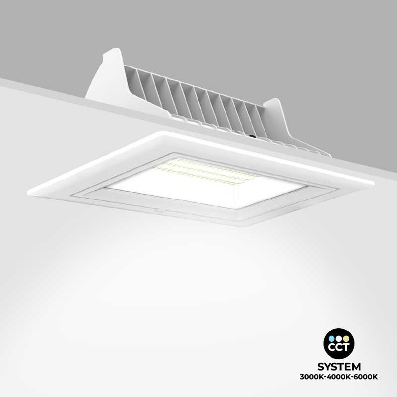 Spot LED encastrable carré 38W – Puissant CCT réglable de 2700K à 6000K – Professionnel