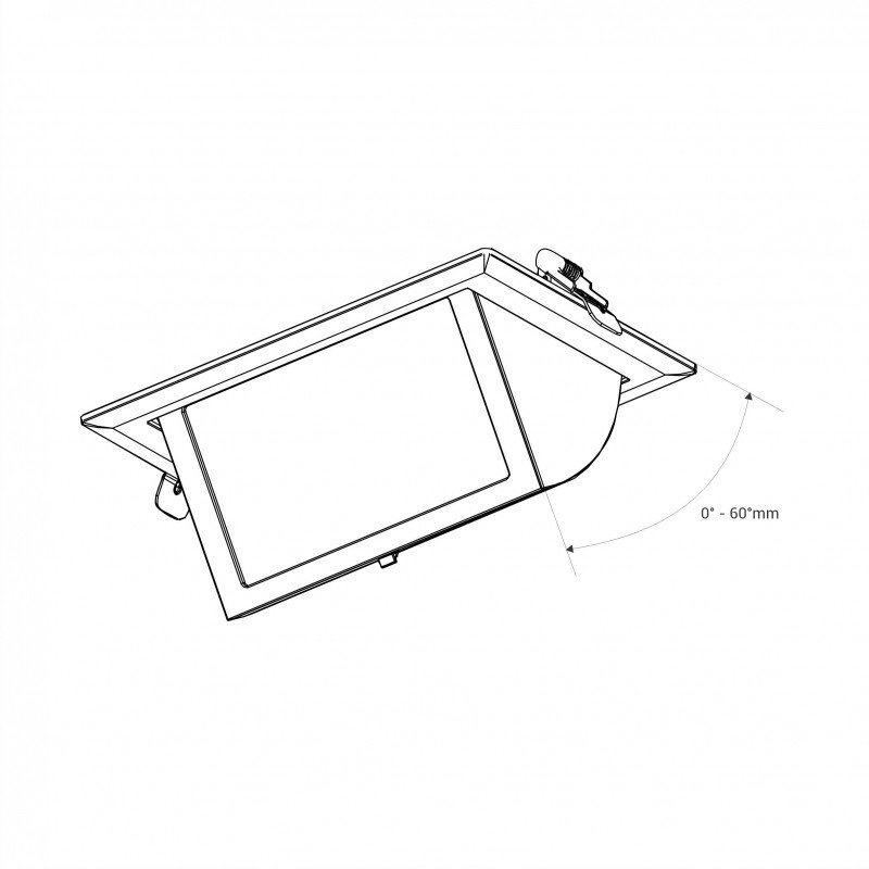 Spot LED encastrable carré 38W – Puissant CCT réglable de 2700K à 6000K – Professionnel