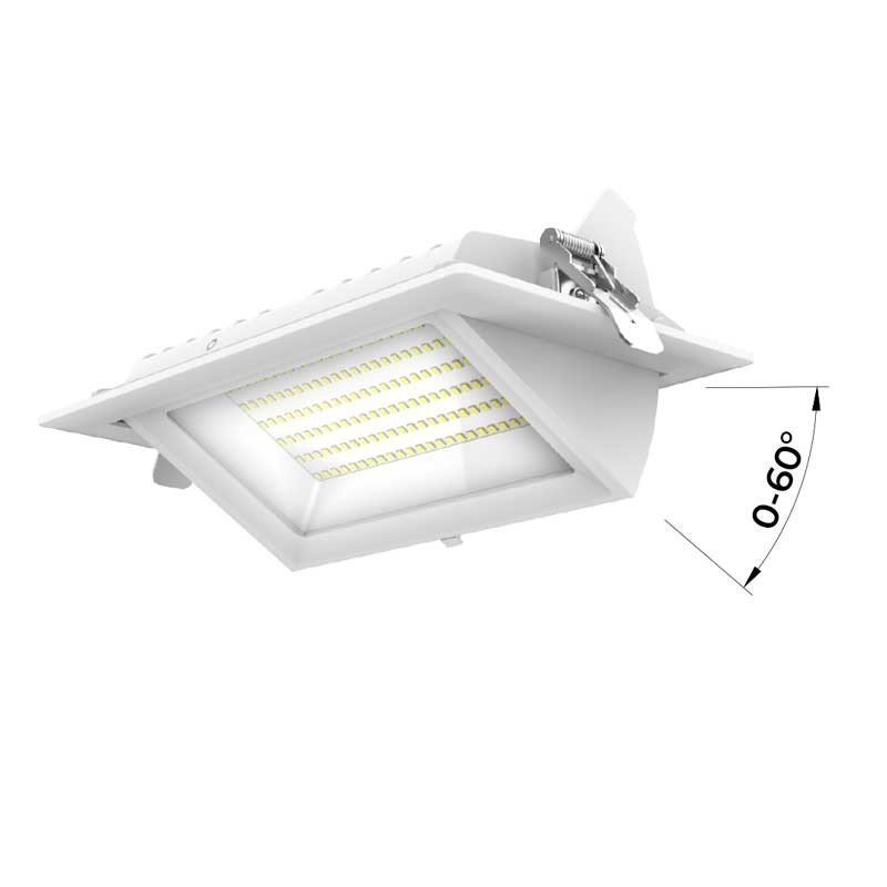 Spot LED encastrable carré 38W – Puissant CCT réglable de 2700K à 6000K – Professionnel
