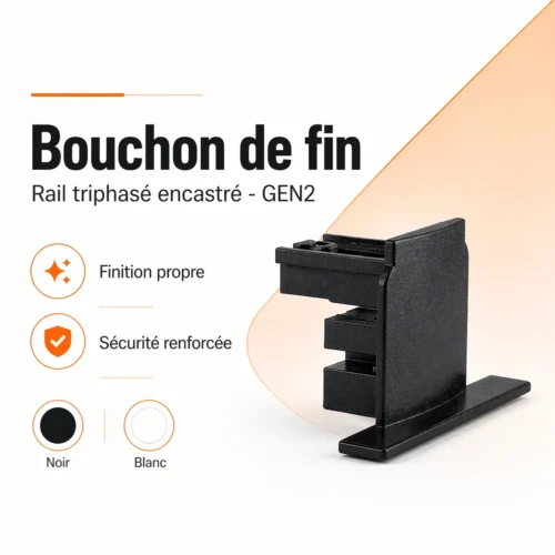 Bouchon rail triphasé GEN2 – Certifié – Encastré sûr