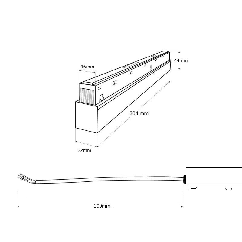 Alimentation rail magnétique 48V 200W – Certifié – Intérieur