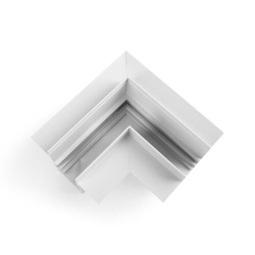 Connecteur en L rail magnétique encastrable 20mm – Angle 90° – Horizontal