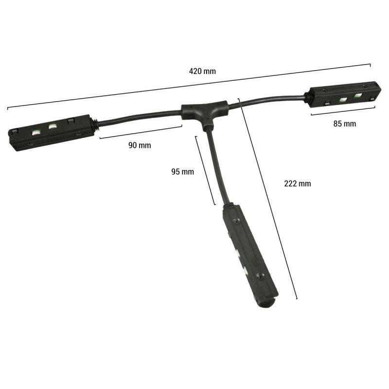 Connecteur rail magnétique 20 mm – Certifié – Jonction T