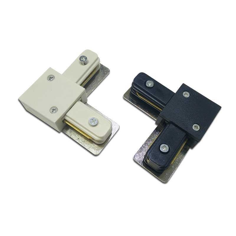 Connecteur rigide 90º pour rail monophasé