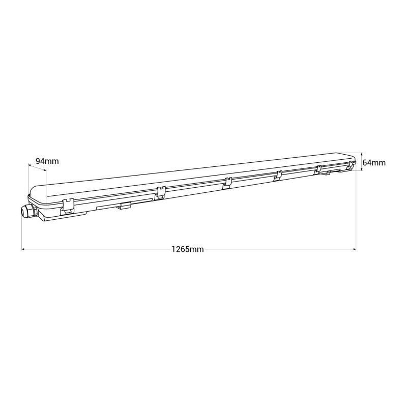 Kit boîtier étanche 120cm 36W – Puissant – 6000K IP65 10 Kit boîtier étanche 120cm 36W – Puissant – 6000K IP65