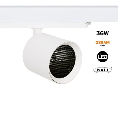 Projecteur LED 36W triphasé – DALI – CCT lumière réglable de 2700K à 6500K – CRI90 – puce OSRAM