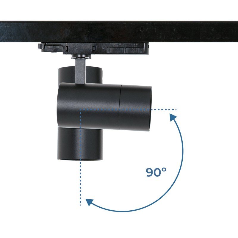Projecteur LED triphasé - Puissance réglable + ZOOM : 15W/20W/25W - CCT lumière ajustable