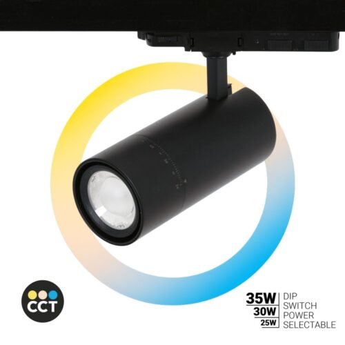Projecteur LED triphasé – Puissance réglable + ZOOM : 25W/30W/35W – CCT de 2700K à 6000K