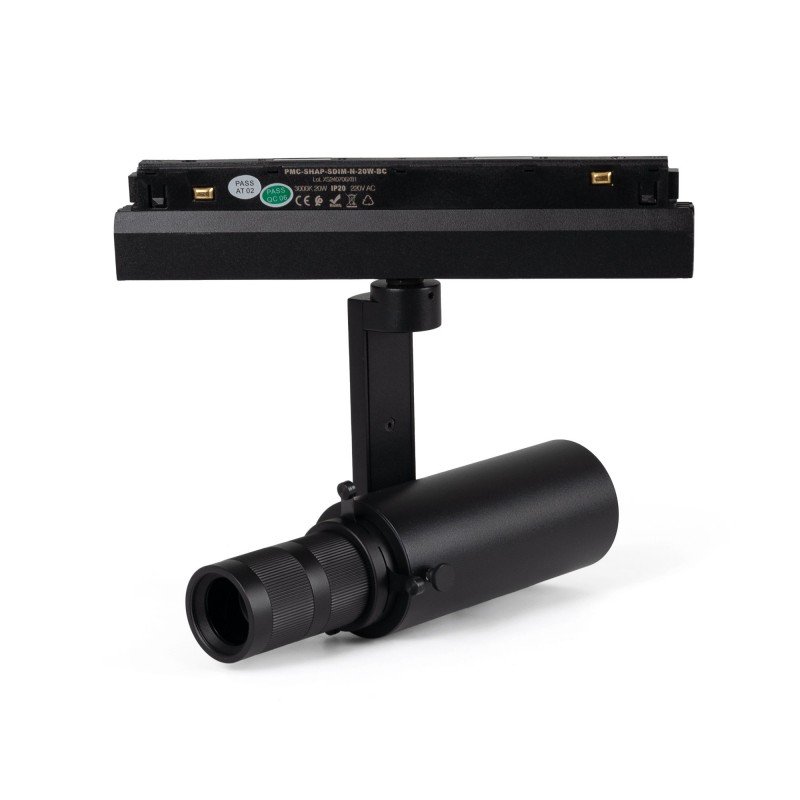 Projecteur orientable pour rail magnétique 48V - 20W - 20º-35º - Blanc chaud 3000K