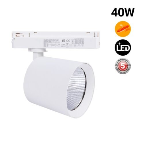 Spot LED 40W pour rail monophasé – Spécial boulangeries