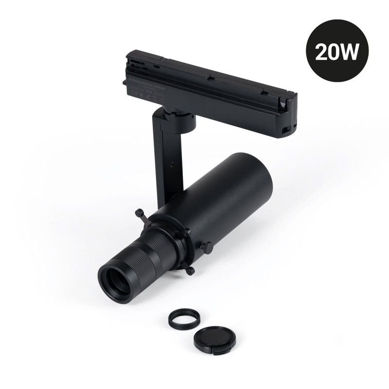 Projecteur découpe pour rail monophasé - 20W - 20º-35º - Professionnel