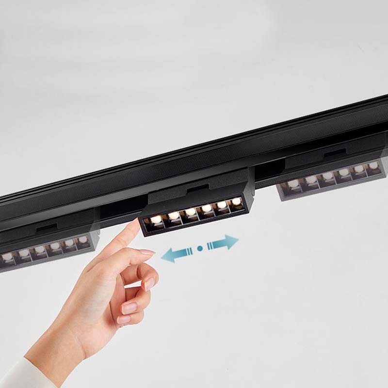 Rail magnétique encastrable - Plastique - 20 mm - 48V - 2 mètres