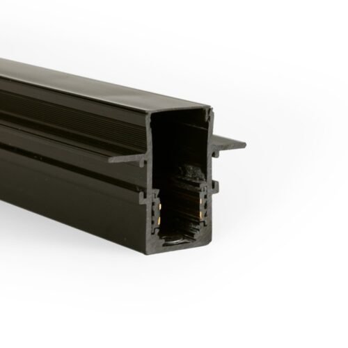 Rail magnétique encastrable – Plastique – 20 mm – 48V – 2 mètres – Noir
