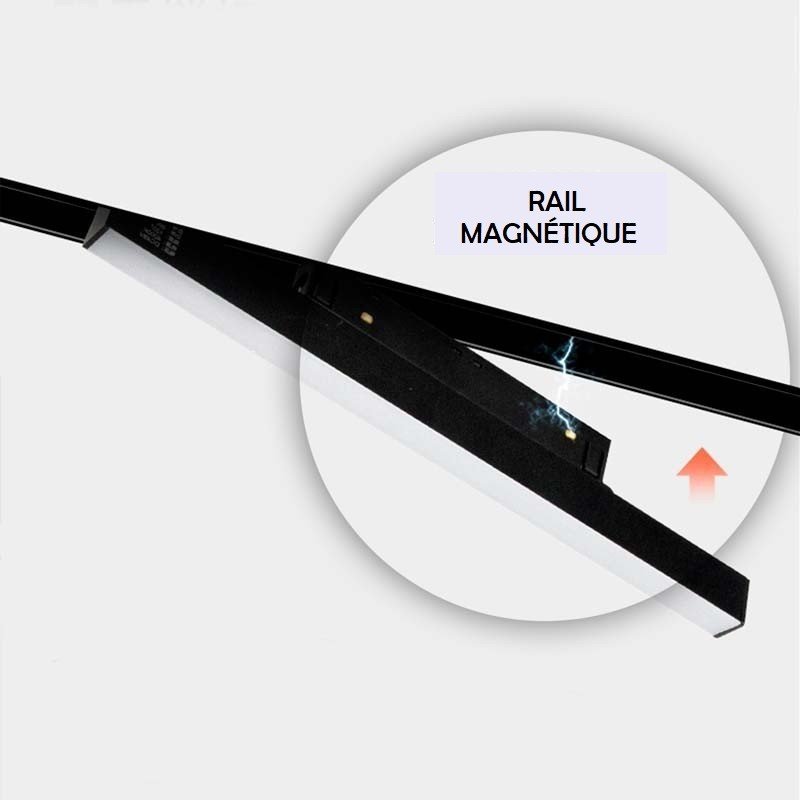 Rail magnétique en saillie 20mm 48V - 2 mètres