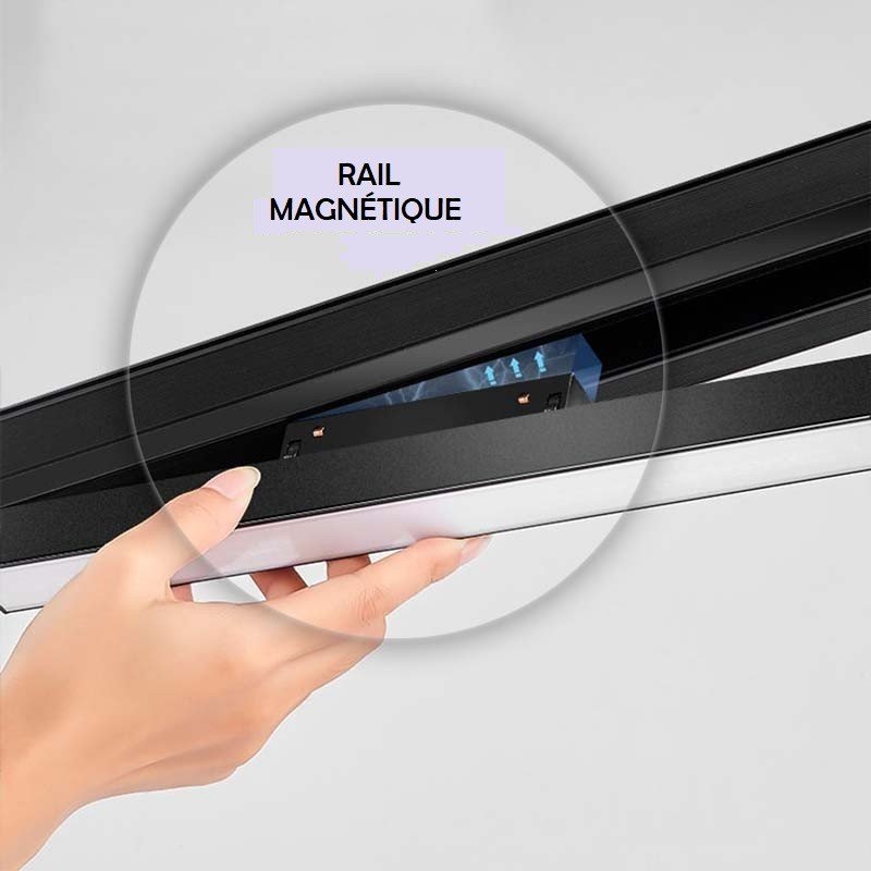 Rail magnétique en saillie 20mm 48V - 2 mètres
