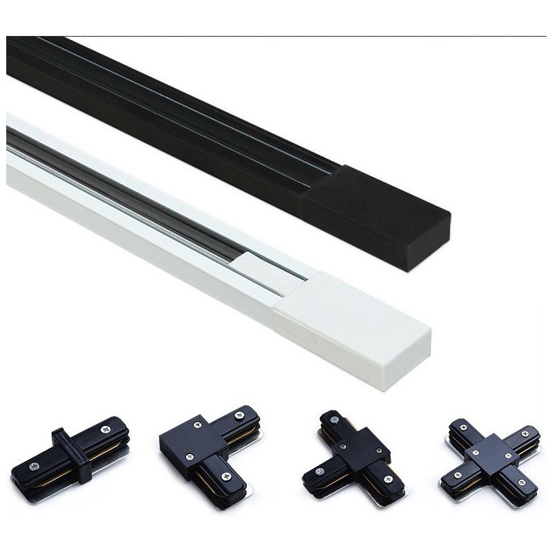 Rail monophasé en saillie pour spots LED - 1 mètre