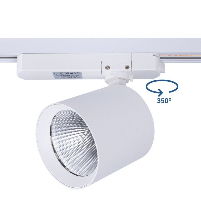 Spot LED 40W pour rail monophasé - Spécial boucheries