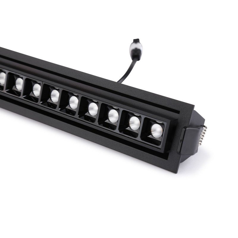 Spot LED encastré linéaire 20W orientable - UGR18 - IRC90 - 2800K